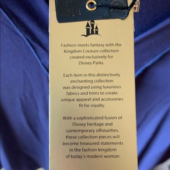 💙 NWT Disney Kingdom Couture Royal Blue Long Sleeve Top – Size Medium - Picture 5 of 8